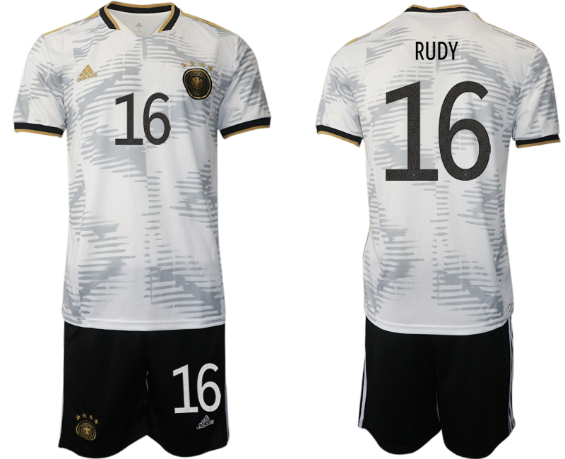 Men 2022 World Cup National Team Germany home white 16 Soccer Jersey